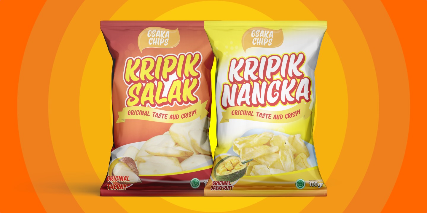 Beispiel einer Osaka Chips Regular-Schriftart